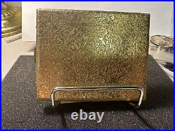 Very Rare Vintage Colibri Gold Tone Cigarette Case with Original Box
