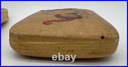 Vintage 1900s Antique EAGLE CIGAR FACTORY Promo Sleeve Woman Havana Case Box