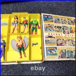 Vintage 1980s Kenner DC Super Powers Action Figure LOT OF 12 (Case & Batman Car)
