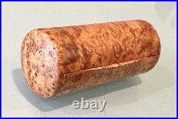 Vintage Antique Carved Wood Karelian Birch Lipstick Cigarette Trinket Case Box