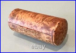 Vintage Antique Carved Wood Karelian Birch Lipstick Cigarette Trinket Case Box