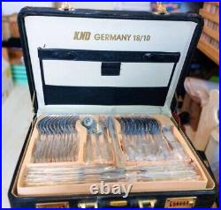 Vintage Collectibles KND Germany knifes Spoons Forks Gold Plated Lot 80Pcs Box
