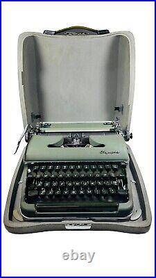 Vintage Olympia SM3 Deluxe Portable Typewriter 1950s Classic Fully Functional