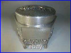 Vintage Thorens Music Box Silver Cigarettes Case Made In Denmark (Watch Video)