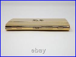 Vintage VALENTINO GARAVANI Logo Metal Cigarette Holder Case Gold WithBox Auth Rare
