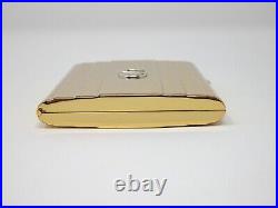 Vintage VALENTINO GARAVANI Logo Metal Cigarette Holder Case Gold WithBox Auth Rare