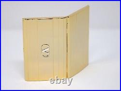 Vintage VALENTINO GARAVANI Logo Metal Cigarette Holder Case Gold WithBox Auth Rare