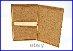 Vintage VALENTINO GARAVANI Logo Metal Cigarette Holder Case Gold WithBox Auth Rare