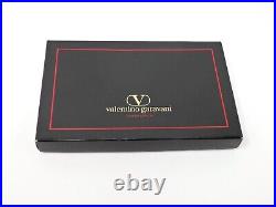 Vintage VALENTINO GARAVANI Logo Metal Cigarette Holder Case Gold WithBox Auth Rare