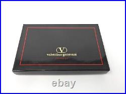 Vintage VALENTINO GARAVANI Logo Metal Cigarette Holder Case Gold WithBox Auth Rare