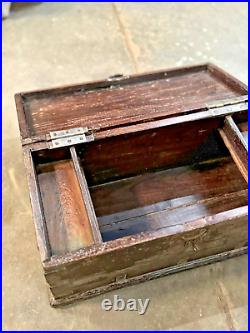 Vintage Wooden Large Size Storage Chest Box Original Hand Crafted Brass Fitted