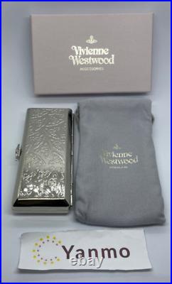 Vivienne Westwood Metal Slim ORB Cigarette Case 110mm Long Silver WithBox New