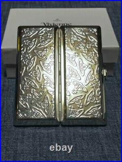 Vivienne Westwood Orb Cigarette Case Silver Metal Slim Tabaco Cigar Box New