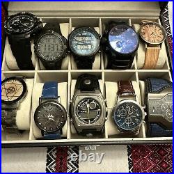 Watches And Box Leather wrist Watch Display Case Collection Storage Holder Box