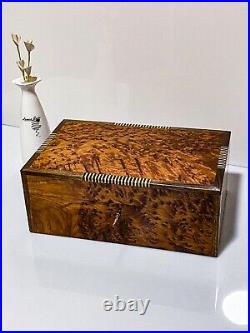 Wood box case Burl Memory Keepsake Lockable Handmade Luxury Vintage box gift