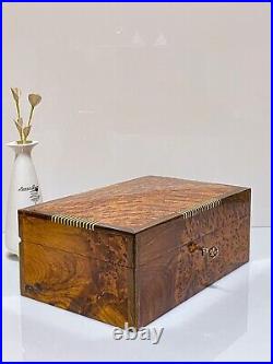 Wood box case Burl Memory Keepsake Lockable Handmade Luxury Vintage box gift