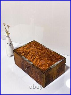 Wood box case Burl Memory Keepsake Lockable Handmade Luxury Vintage box gift