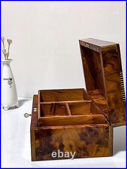 Wood box case Burl Memory Keepsake Lockable Handmade Luxury Vintage box gift