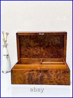 Wood box case Burl Memory Keepsake Lockable Handmade Luxury Vintage box gift