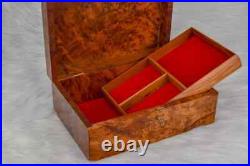 Wood box case Burl Memory Keepsake Lockable Handmade Luxury Vintage box gift