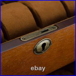 Wooden Double-Layer Watch Storage Box With Lock Jewelry Collection Display Box