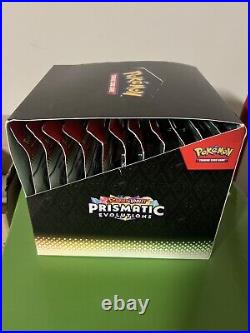 X12 Pokemon PRISMATIC EVOLUTIONS Tech Sticker Collection Display Case New